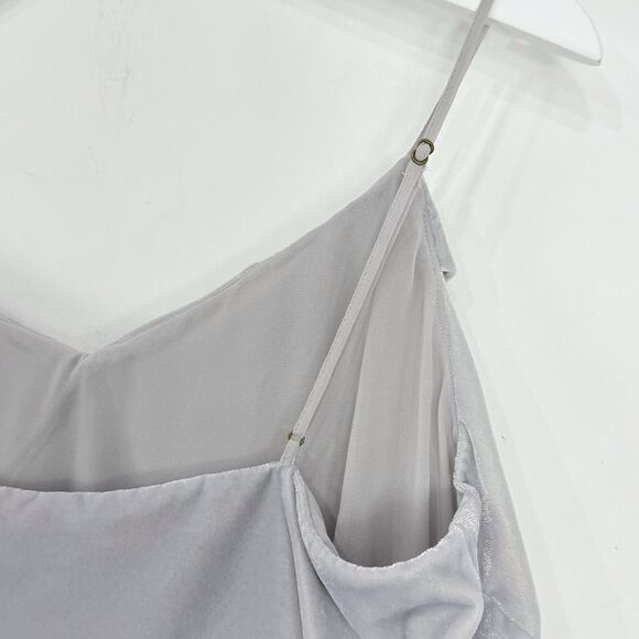 J. Crew Coral Gray Velvety Ruffle Tank Blouse - Picture 10 of 16